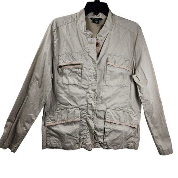 Eddie Bauer Jackets & Blazers - Eddie Bauer Womens Utility Jacket Cotton Lightweight Gorpcore Hiking Neutral XL